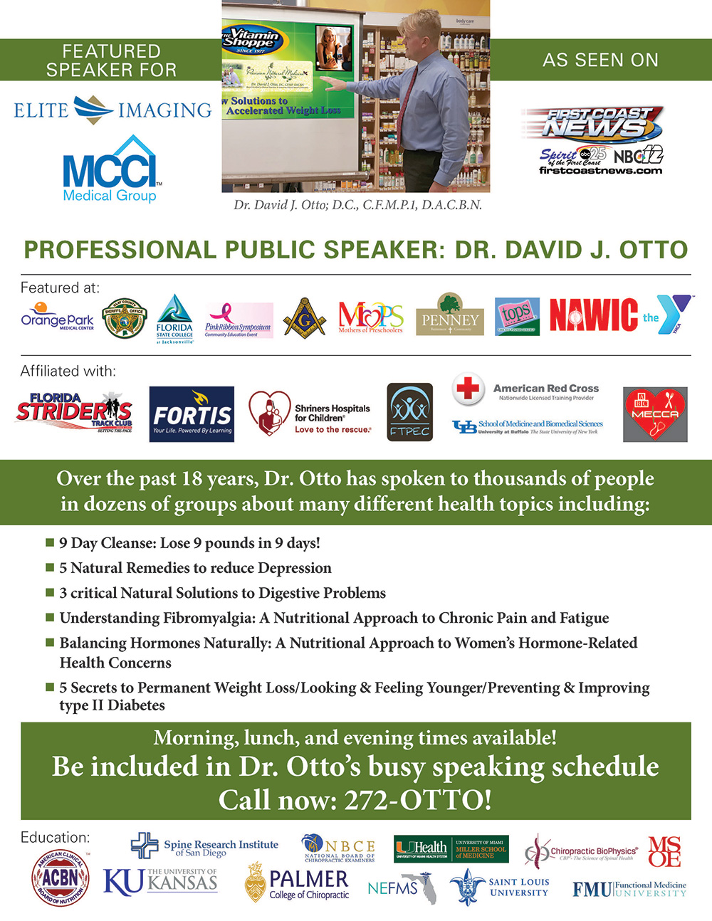 Professional Speaking Dr. David Otto